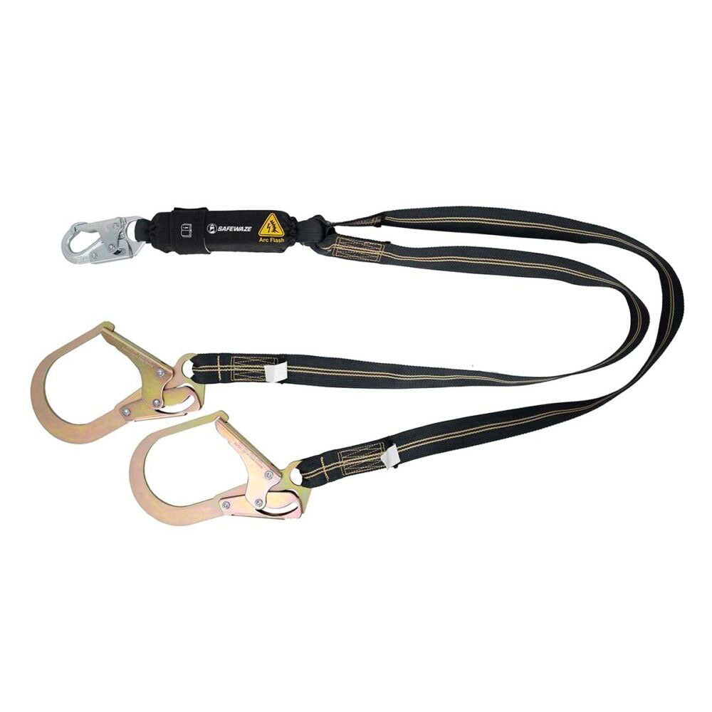 Safewaze Dual Leg Aramid Arc Flash 12 ft. Free Fall Shock Lanyard w/ T