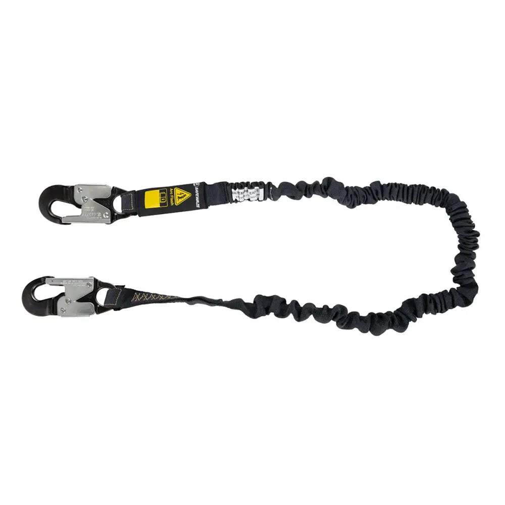 Safewaze Aramid Arc Flash Internal Shock Lanyard w/ Aluminum Snap Hook - 6 ft.