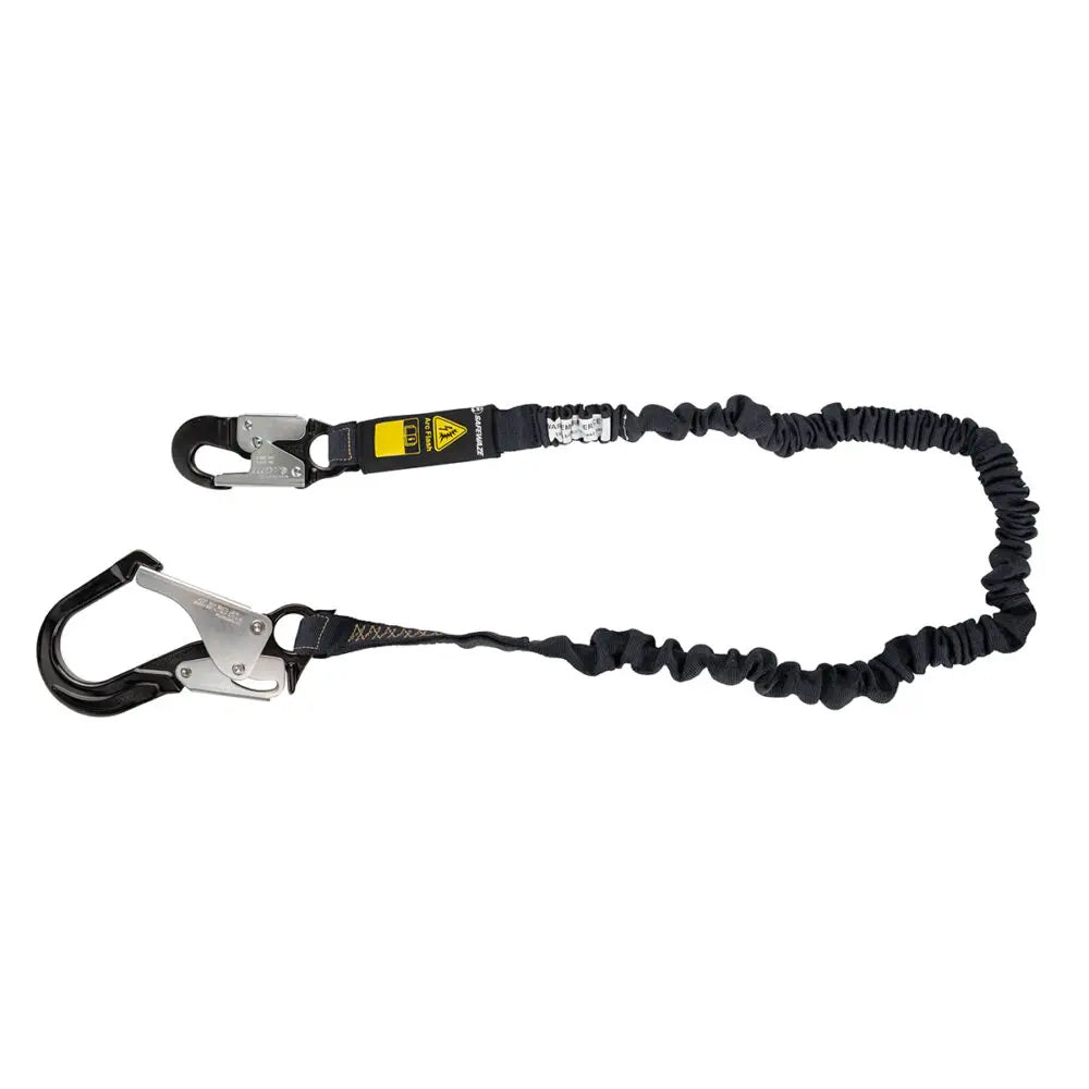 Safewaze Aramid Arc Flash Internal Shock Lanyard w/ Aluminum Rebar Hooks - 6 ft.