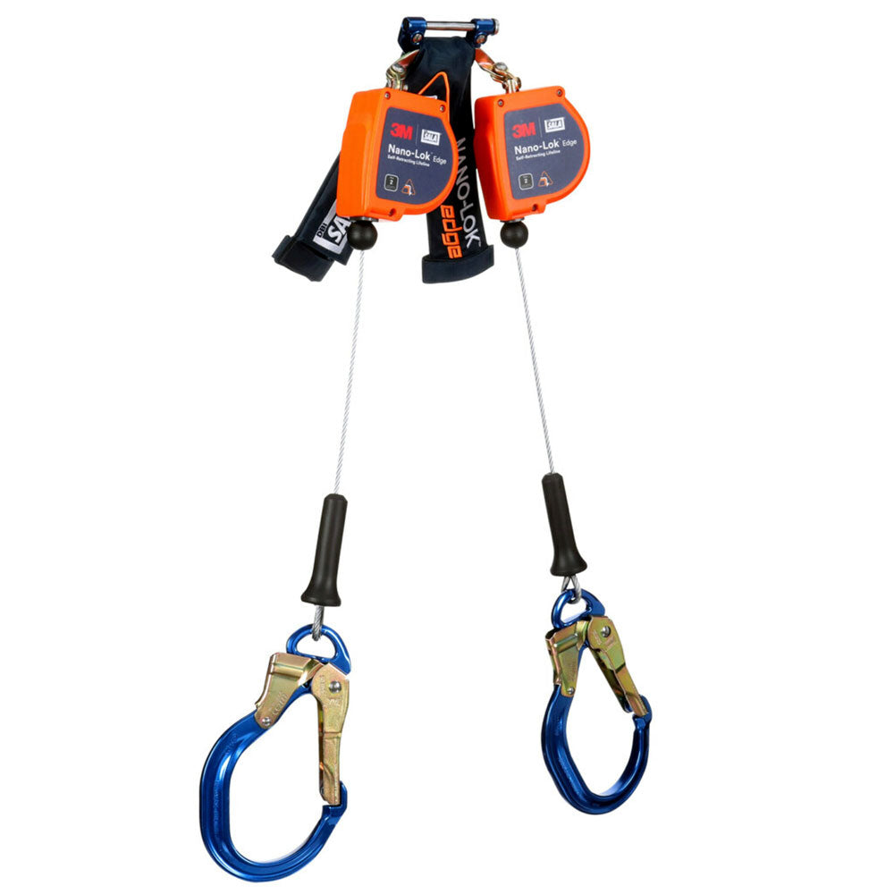 DBI-SALA Nano-Lok Edge Twin Leg Retractable w/ Aluminum Rebar Hooks - 8 ft.