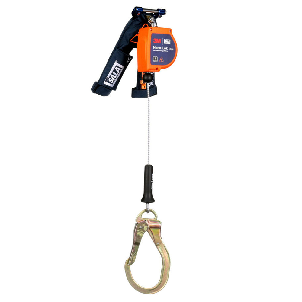 DBI-SALA Nano-Lok Edge Single Leg SRL w/ Steel Rebar Hook - 8 ft.