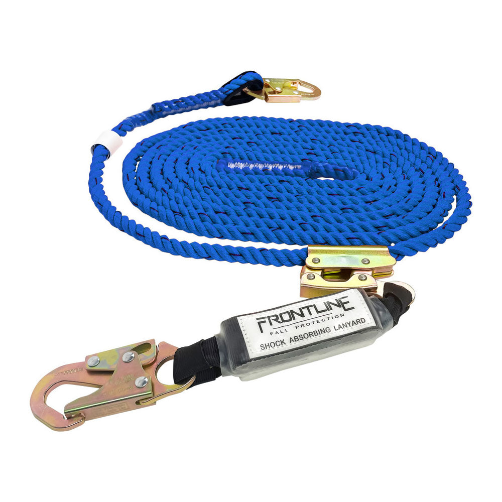 Frontline American Vertical Lifeline with Rope Grab and Shock Pack - 50 ft.