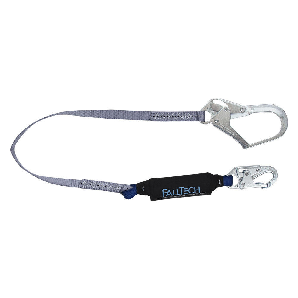 FallTech ViewPack Shock Absorbing Lanyard w/ Rebar Hook - 4 ft.