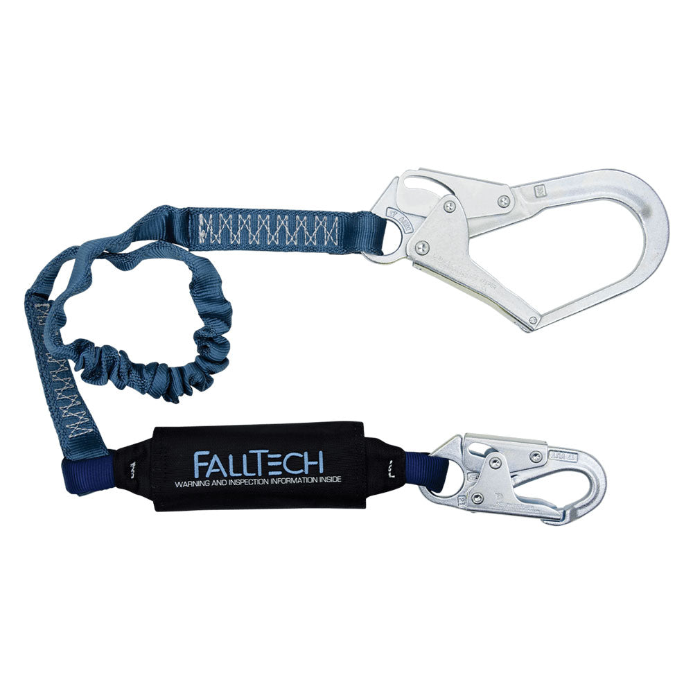 FallTech ViewPack Elastic Stretch Lanyard w/ Rebar Hook - 6 ft.