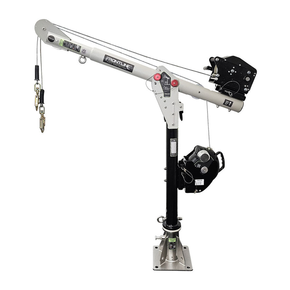 Frontline Floor Mount Davit Arm System w/ Winch and 3-Way Retrieval SRL