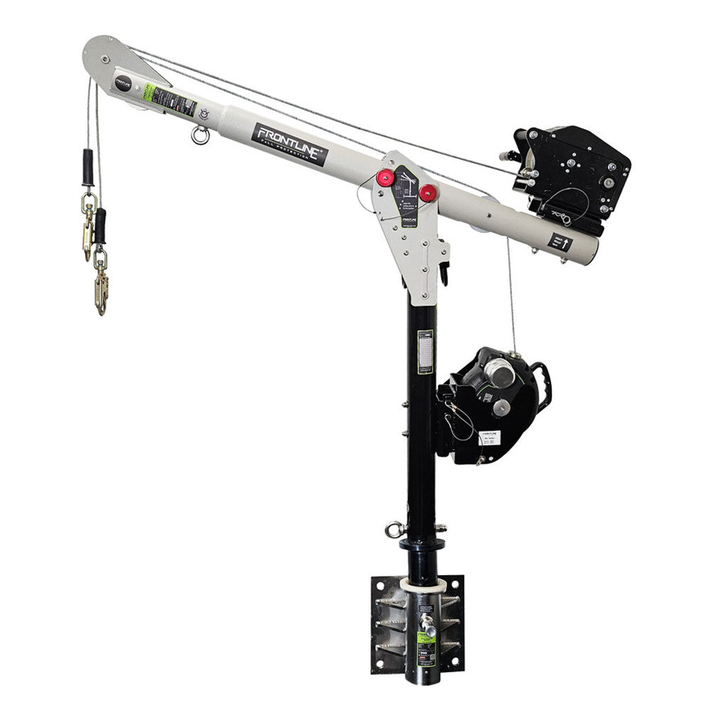 Frontline Wall Mount Davit Arm System w/ Winch and 3-Way Retrieval