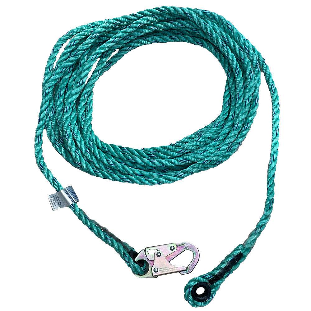 Guardian PolyPlus Vertical Rope Lifeline with Snap Hook