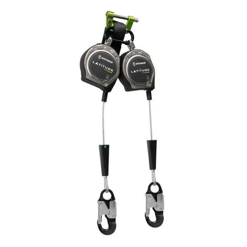 Safewaze Latitude Edge Dual Leg Leading Edge Retractable  w/ Aluminum Snap Hooks - 8  ft.