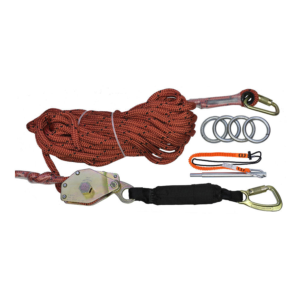 Super Anchor Horizontal Lifeline Rope Kit - 60 ft.