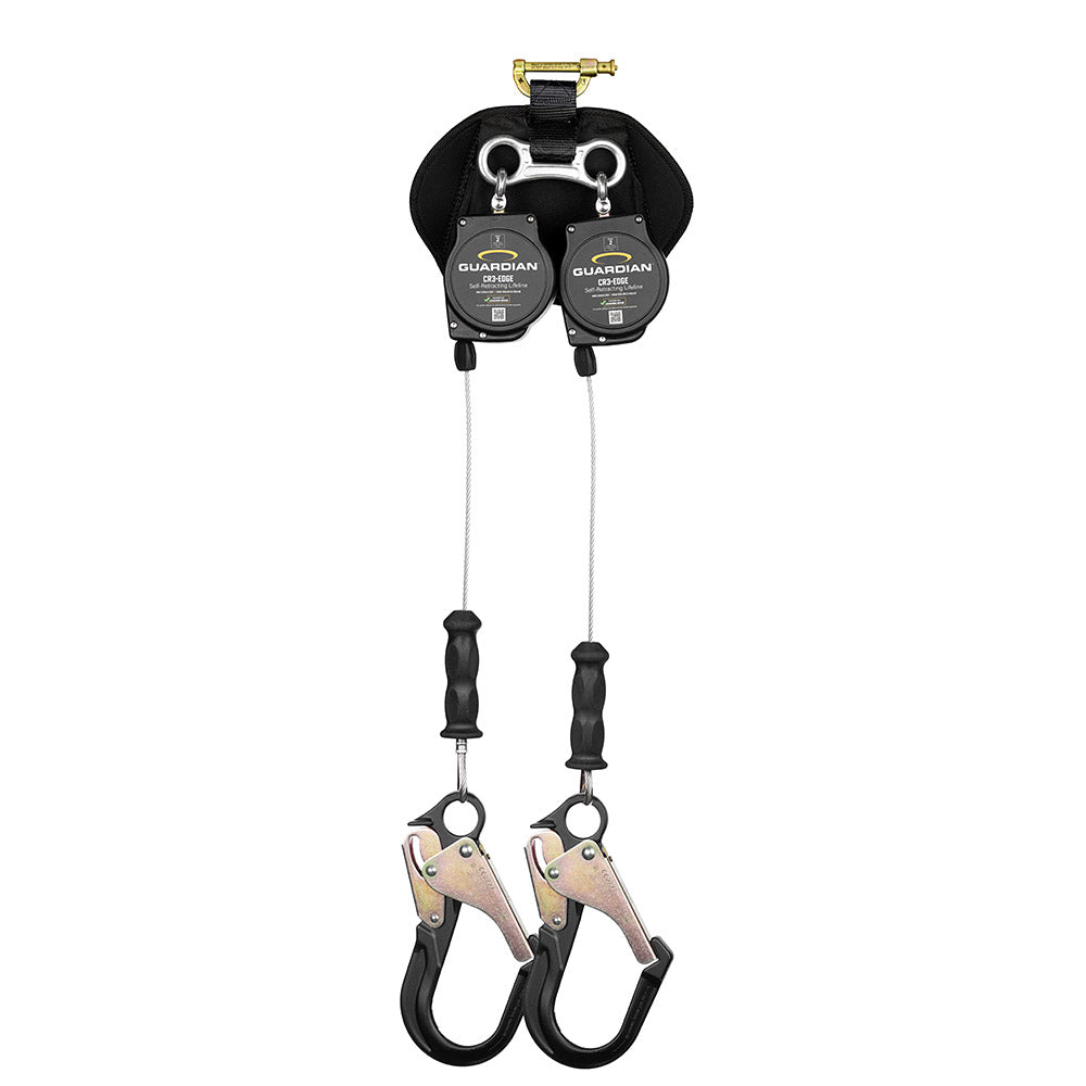 Guardian CR3-Edge Double Class 2 Self-Retracting Lifeline - Aluminum Rebar Hook - 8 ft.