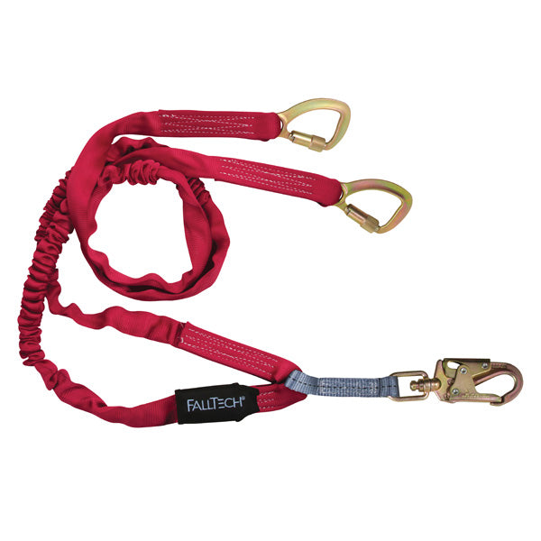 FallTech IronMan Extended Free-fall Dual Leg Shock Lanyard w/ Carabiner - 6 ft.