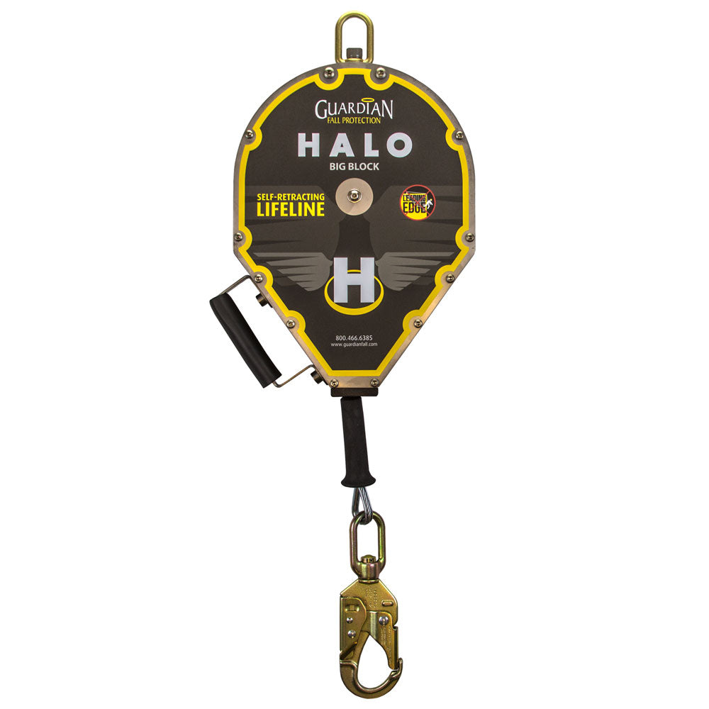 Guardian Halo Big Block Cable Retractable Lifeline - 65 ft.