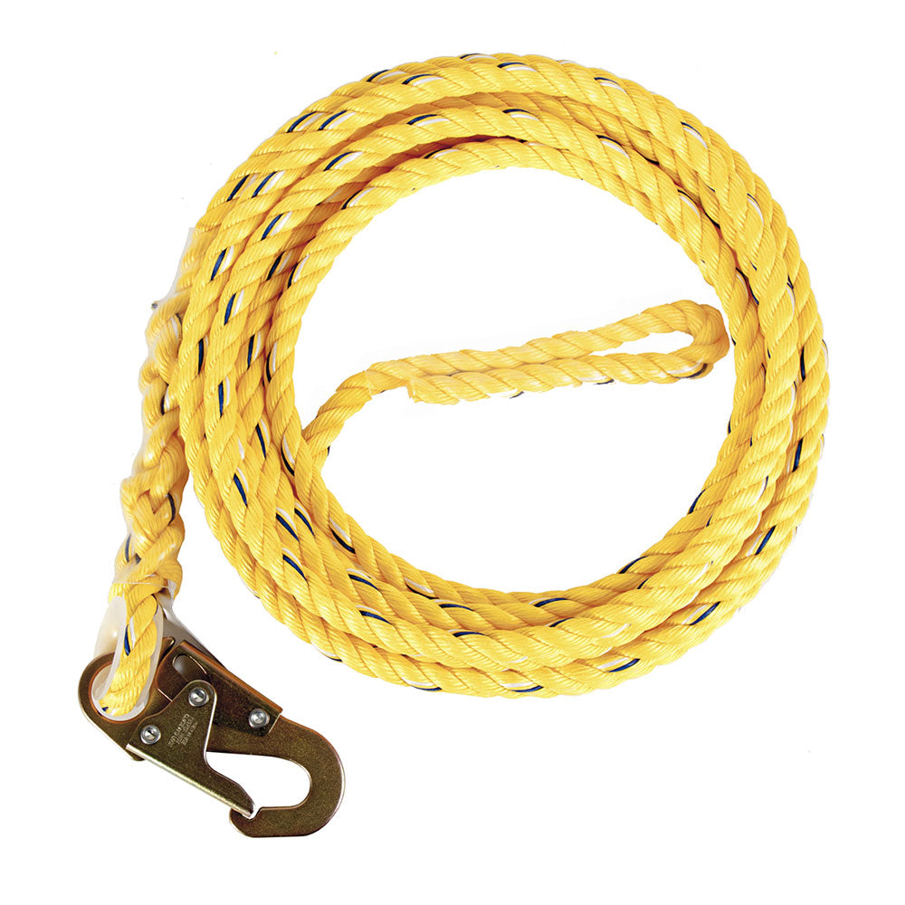 Guardian Poly Steel Vertical Rope Lifeline with Snap Hook