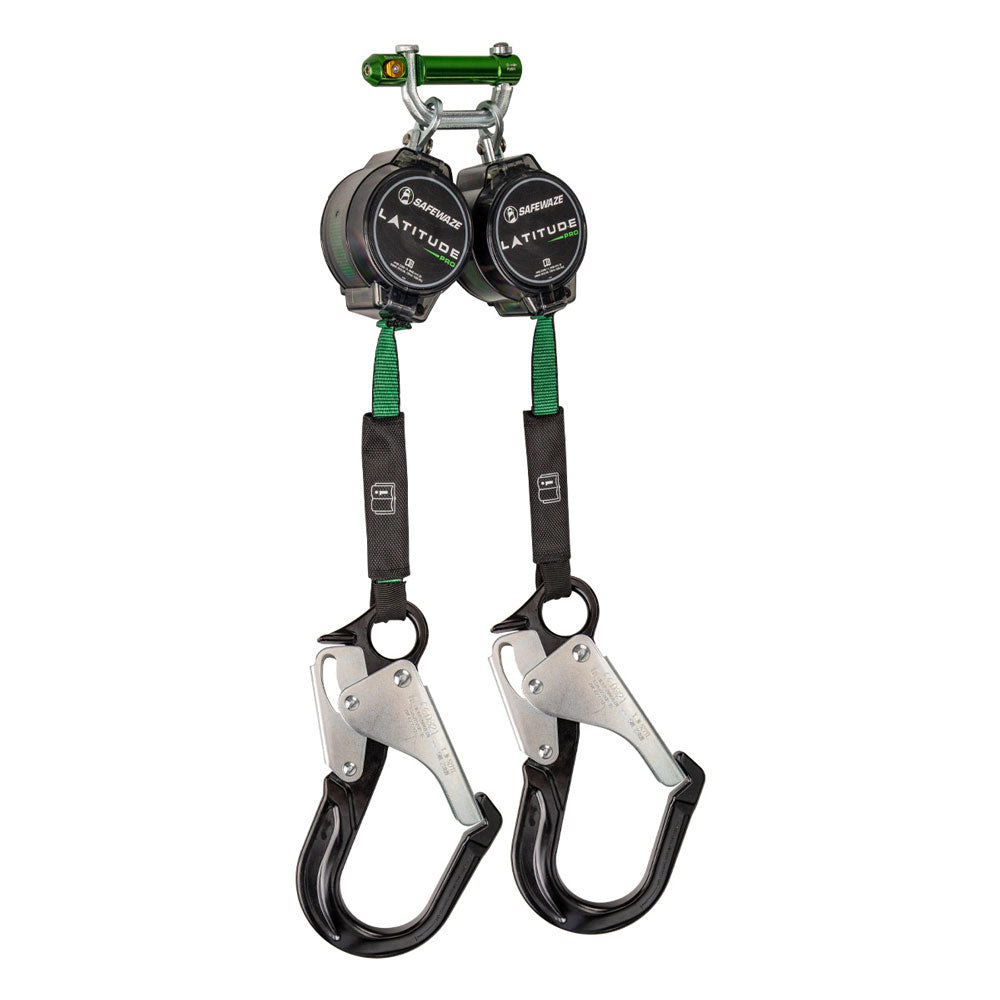 Safewaze Latitude Pro Lightweight Dual Leg Web Retractable w/ Aluminum Rebar Hooks - 7 ft.