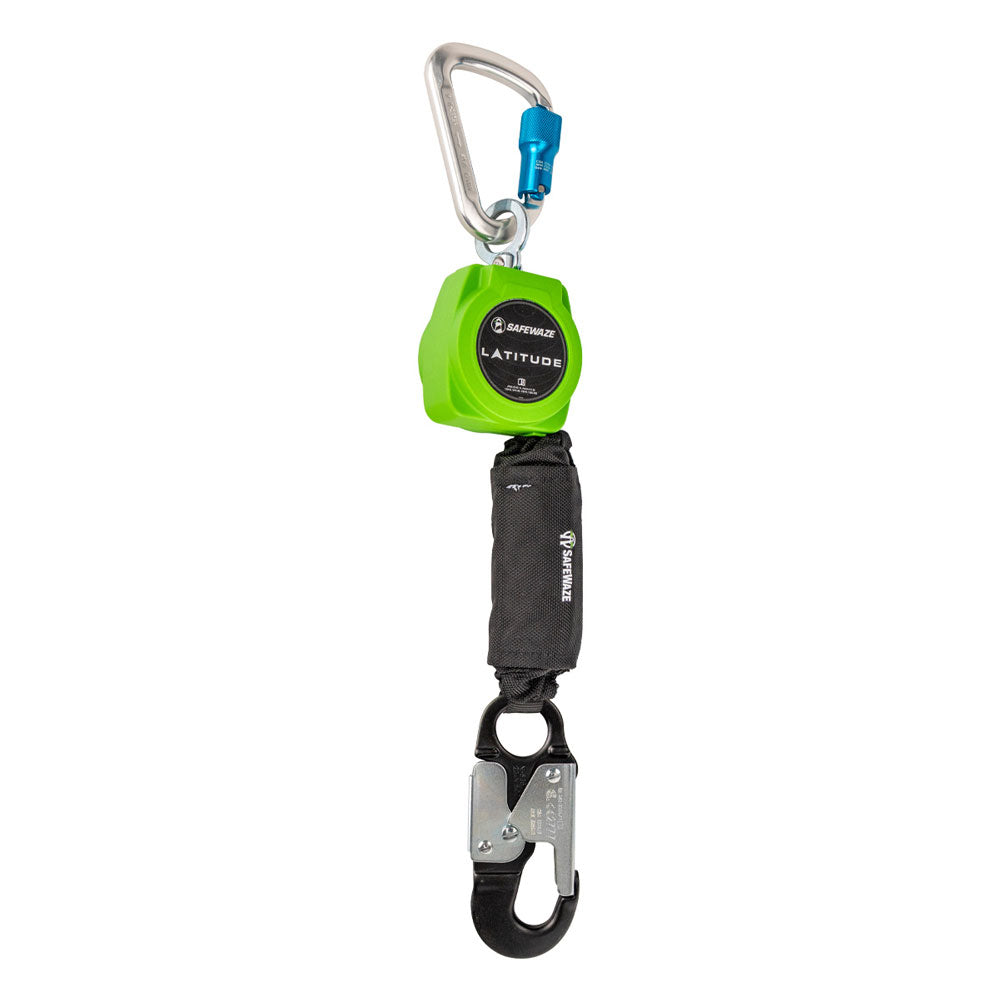 Safewaze Latitude Web Personal SRD w/ Aluminum Snap Hook & Carabiner - 6 ft