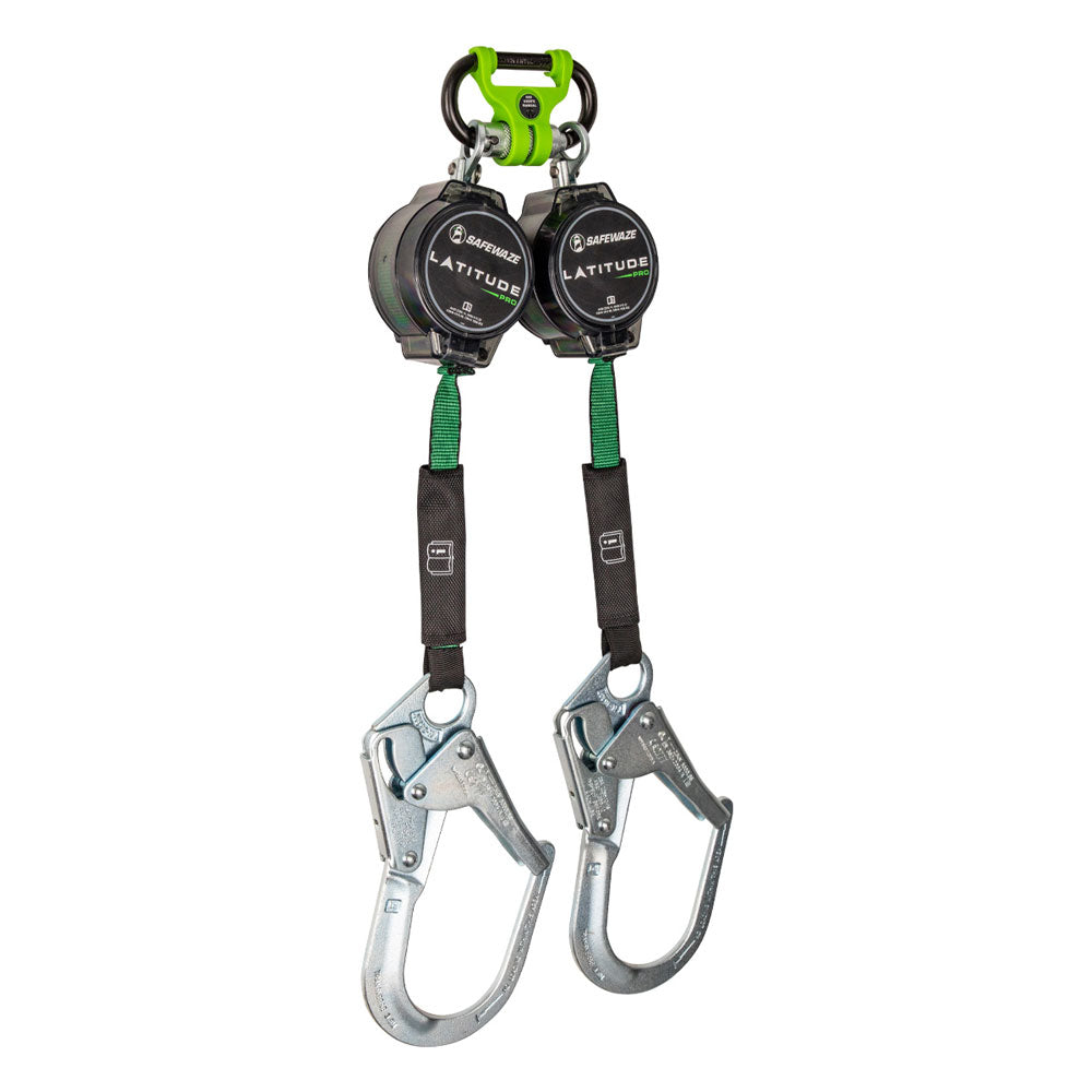 Safewaze Latitude Pro Dual Leg Web Retractable w/ Rebar Hooks - 7 ft.