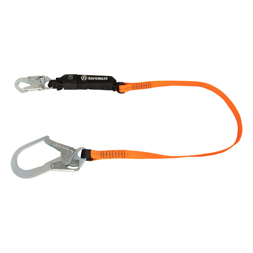 Safewaze V-Line Shock Absorbing Lanyard w/ Rebar Hook - 6 ft.