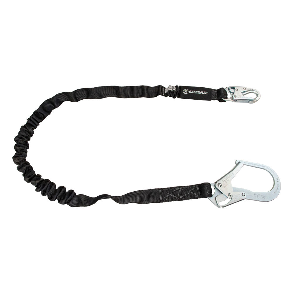 Safewaze V-Line Internal Shock Lanyard w/ Rebar Hook - 6 ft.