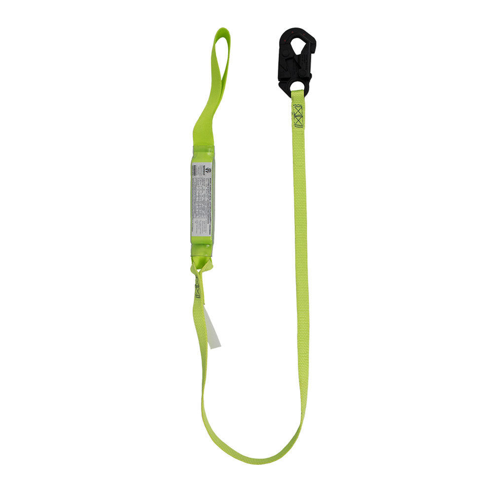 Safewaze PRO+ Arc Flash Shock Absorbing Lanyard w/ Dielectric Snap Hook ...