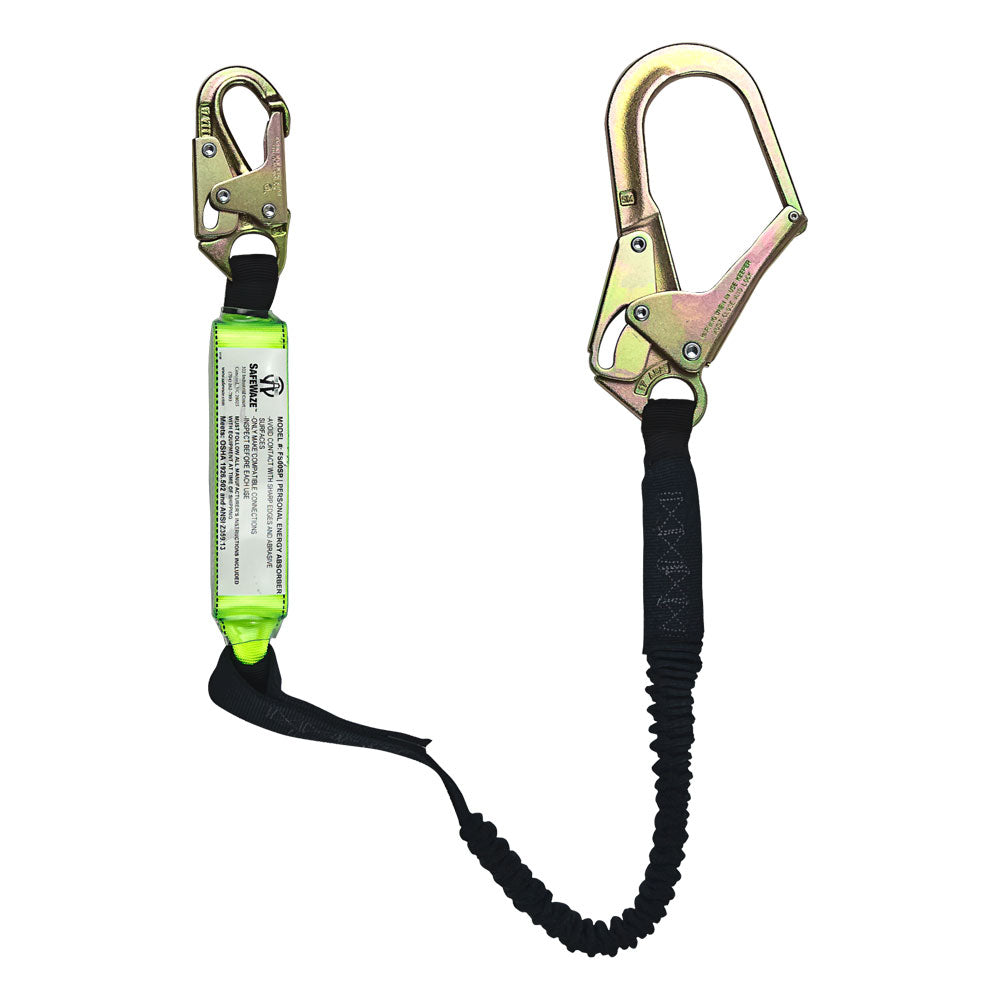 Safewaze Stretch Shock Absorbing Lanyard w/ Rebar Hook