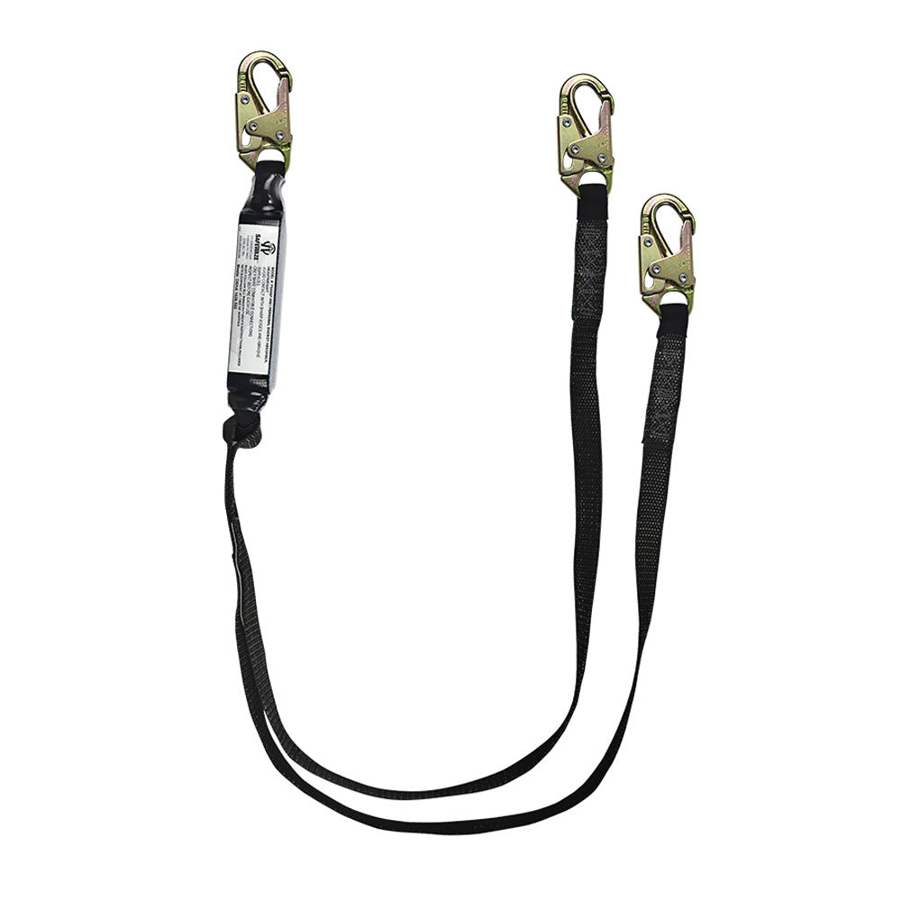 Safewaze PRO+ Dual-Leg 400 lb. Rated Shock Absorbing Lanyard - 6 ft.