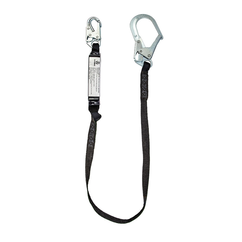 Safewaze PRO+ 400 lb. Rated Shock Absorbing Lanyard w/ Rebar Hook - 6 ft.