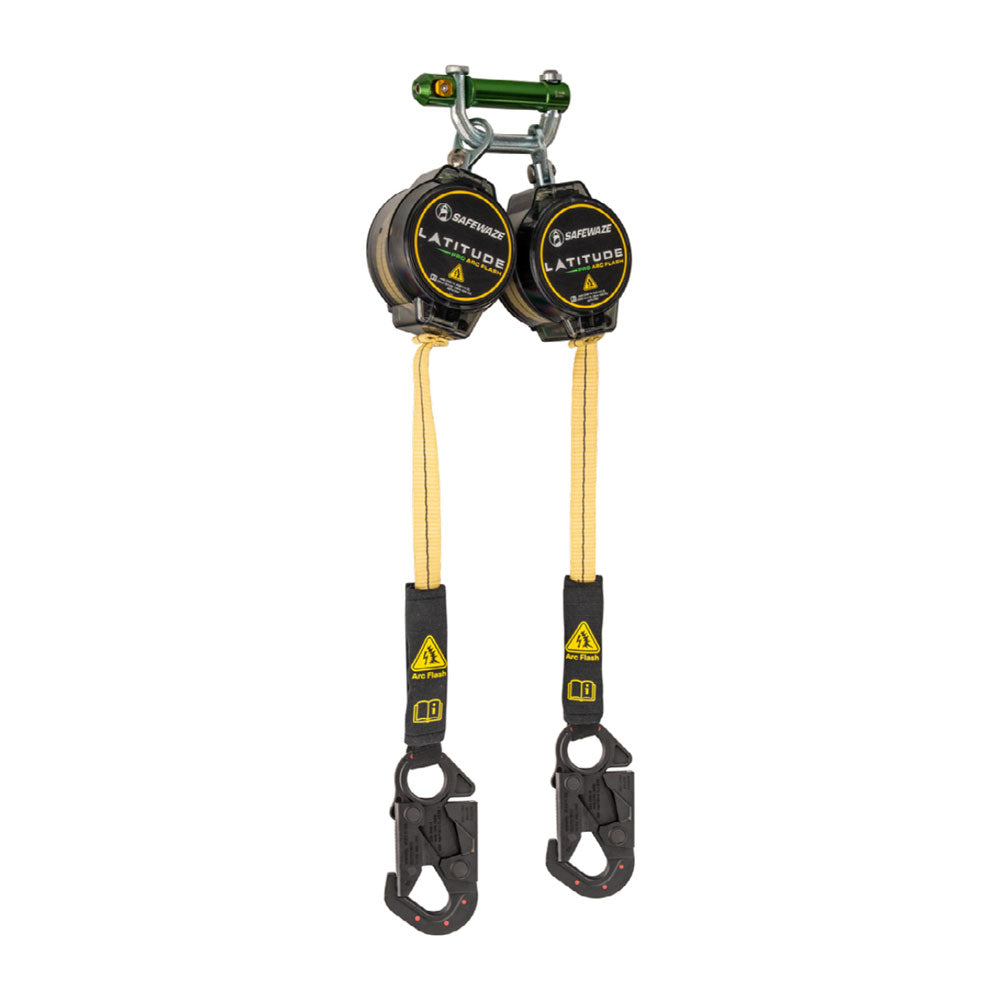 Safewaze Latitude Pro Arc Flash Dual Web Retractable w/ Dielectric Hooks - 7 ft.