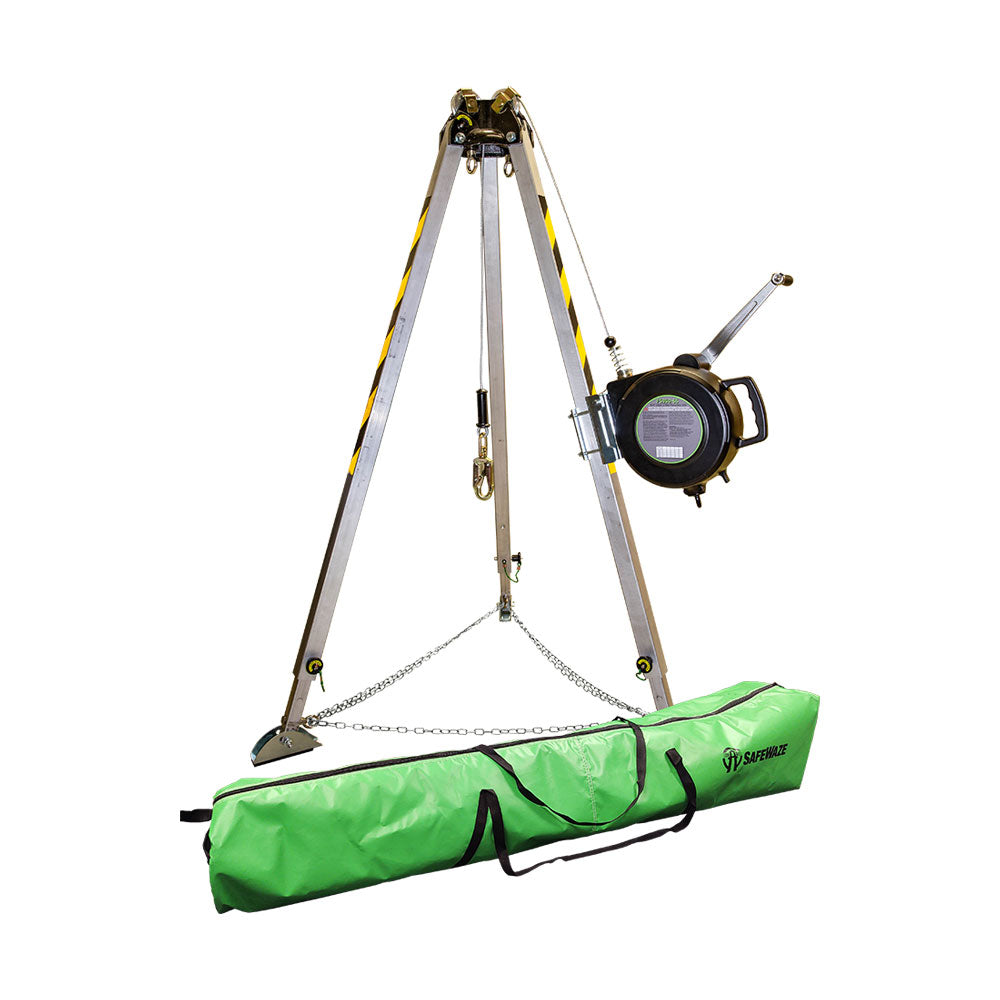 Safewaze 7 ft. Tripod System w/ 65 ft. 3-Way Retractable