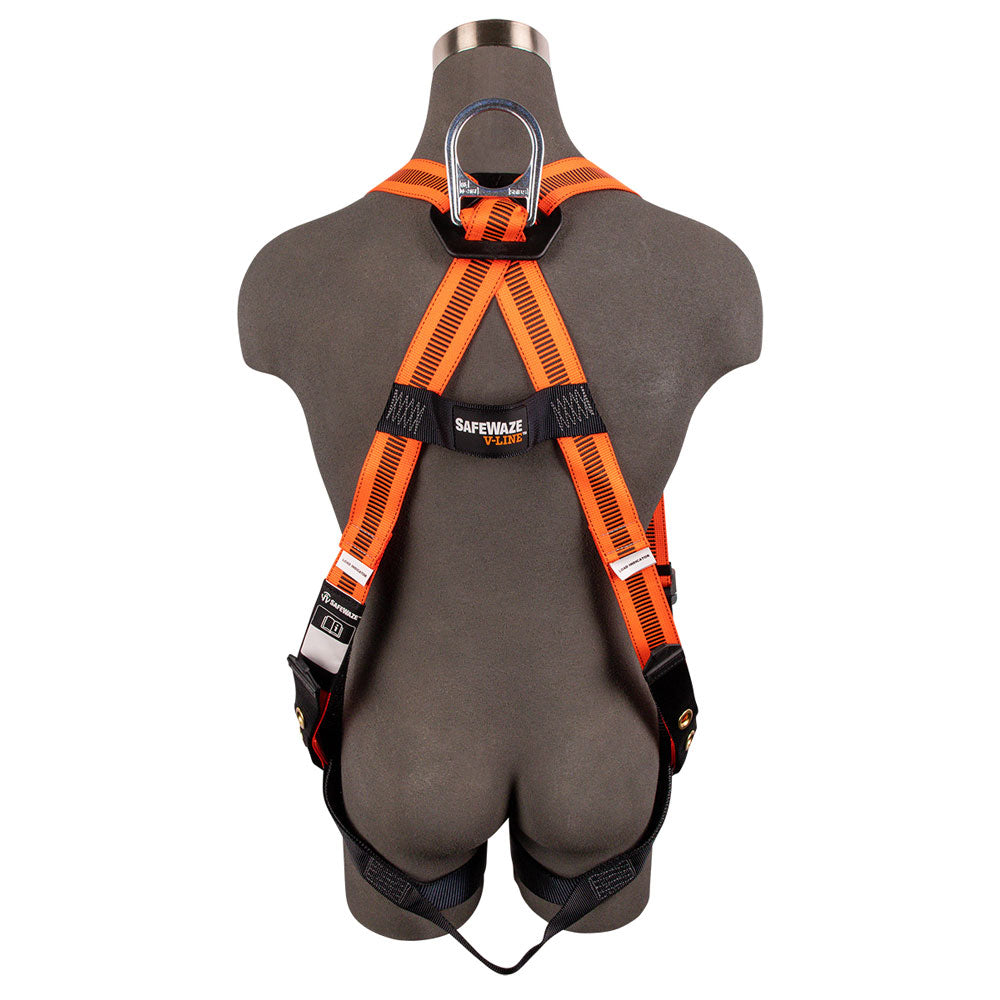 Safewaze V-Line Universal Harness w/ Tongue Buckles - Back