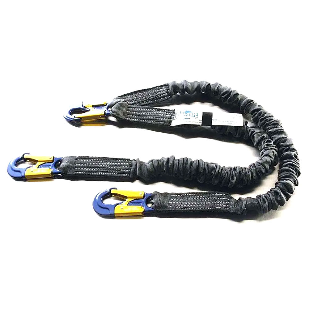 Ultra-Safe Ultra-Tube Dual Leg Internal Shock Lanyard w/ Aluminum Hooks - 6 ft.